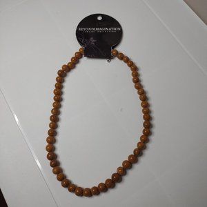 Beyond Imagination Heavy Stone Bead Necklace Adjustable 20 To 22 Inches Long